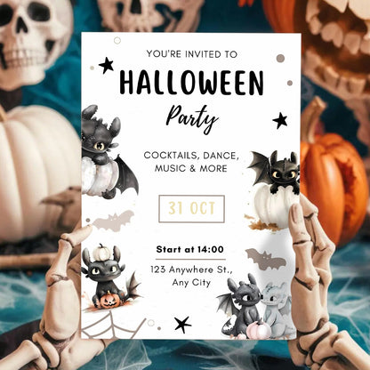 How to Train Your Dragon Halloween Party Invitation - CreativeRino