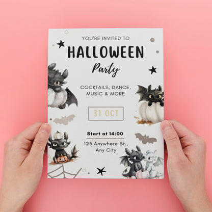 How to Train Your Dragon Halloween Party Invitation - CreativeRino
