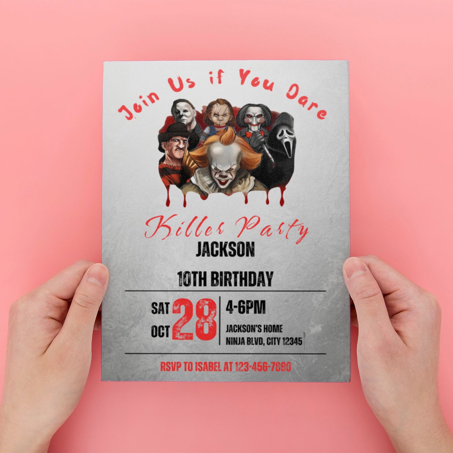 Kills Halloween Birthday Party Invitation - CreativeRino