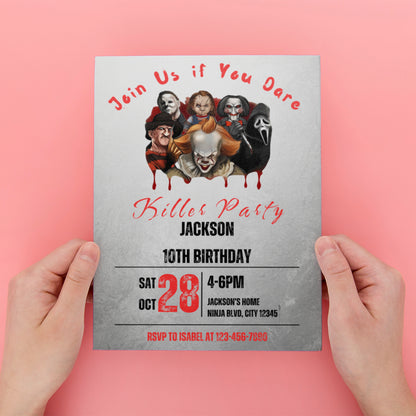 Kills Halloween Birthday Party Invitation - CreativeRino