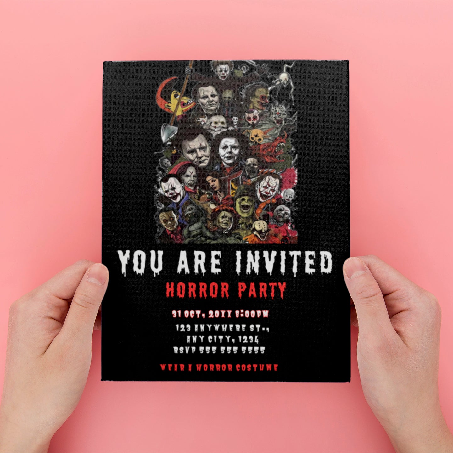 Horror Movie Friends Party Invitation - CreativeRino