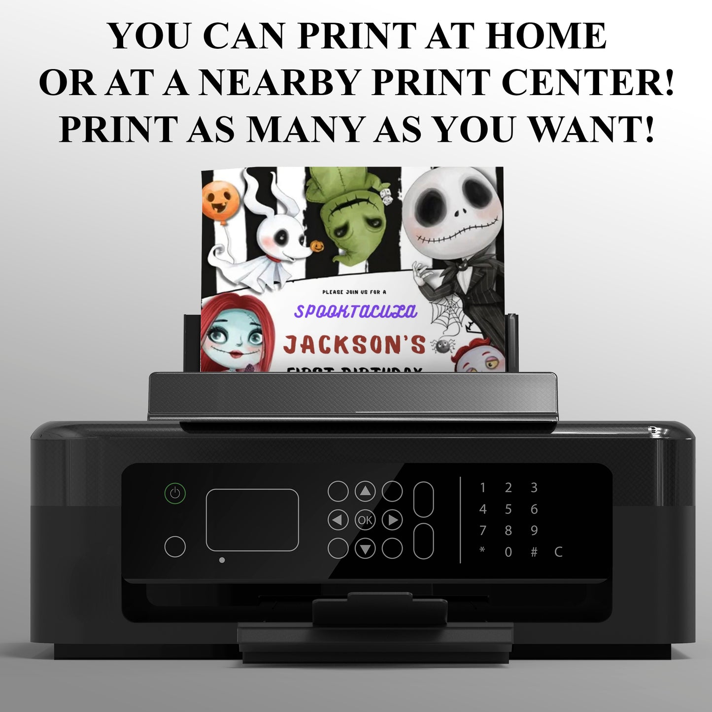 Nightmare Halloween Spooky Cartoon Birthday Invitation - CreativeRino