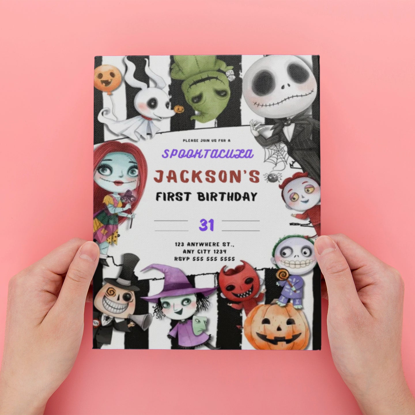 Nightmare Halloween Spooky Cartoon Birthday Invitation - CreativeRino