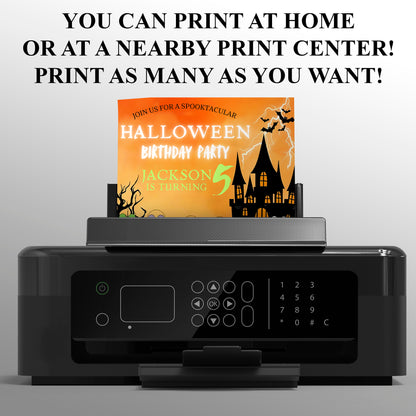 Mickey Halloween Birthday invitation - CreativeRino