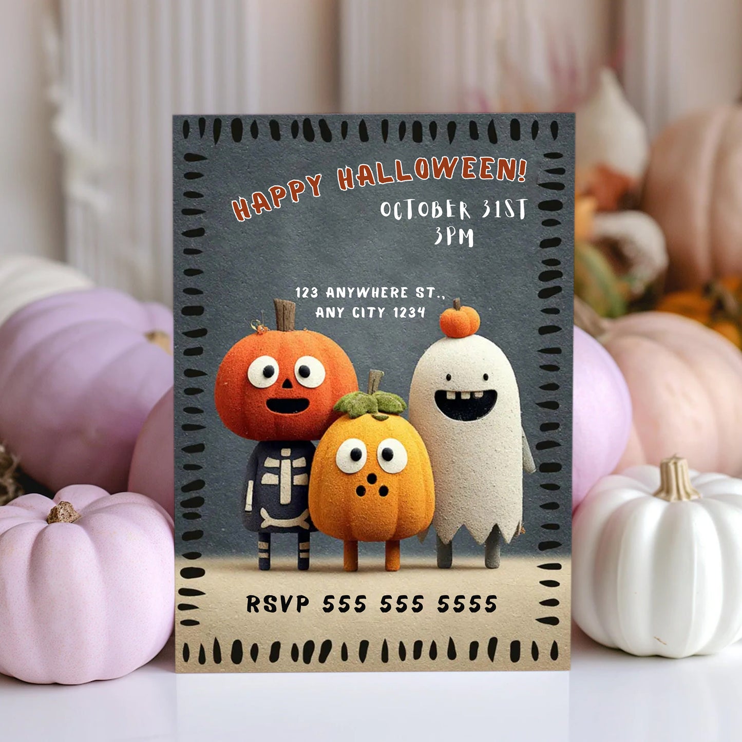 Halloween Characters Friends Invitation - CreativeRino