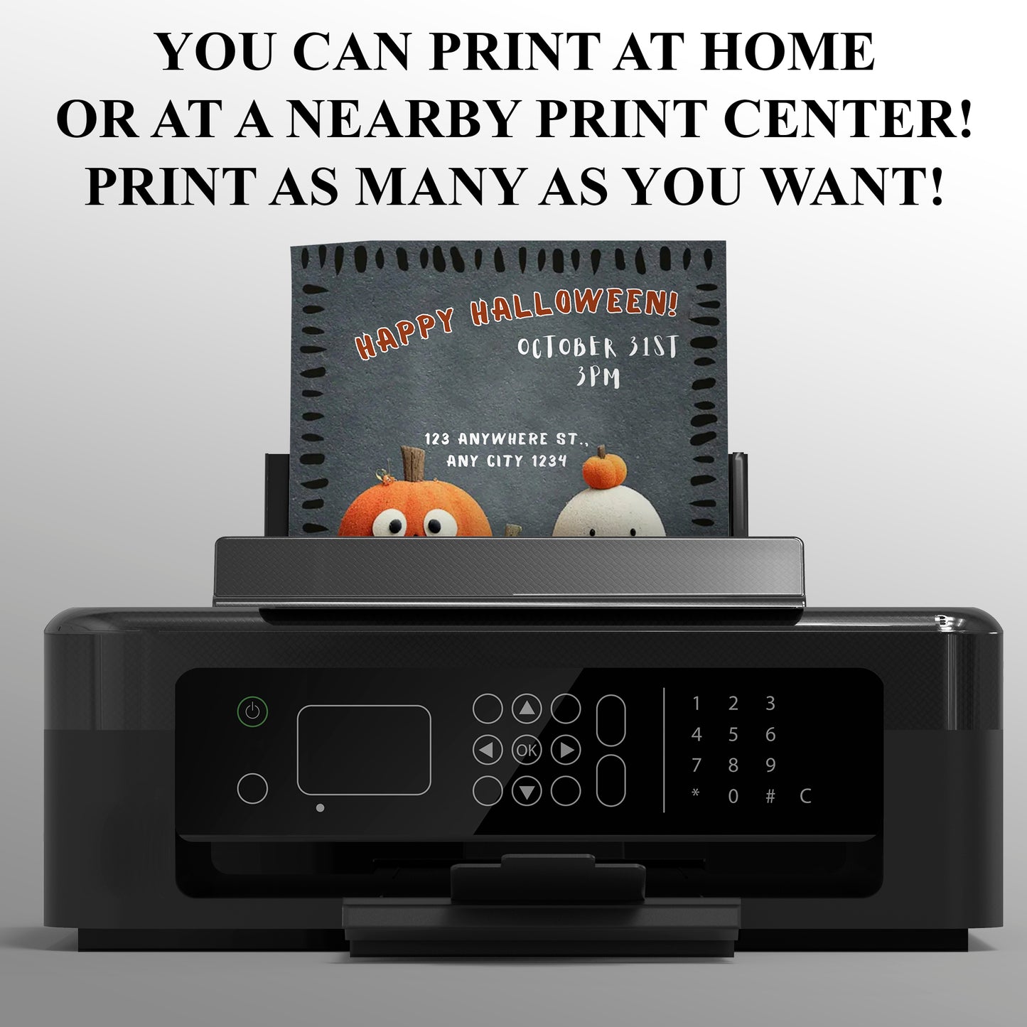 Halloween Characters Friends Invitation - CreativeRino