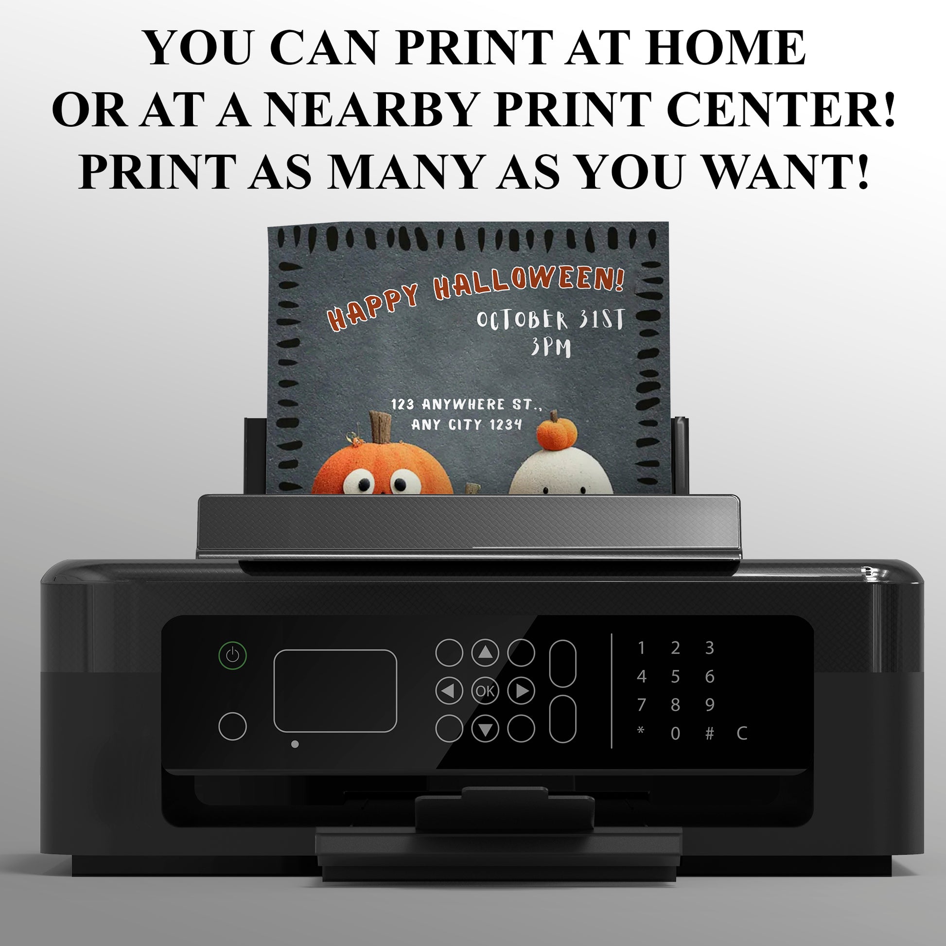 Halloween Characters Friends Invitation - CreativeRino