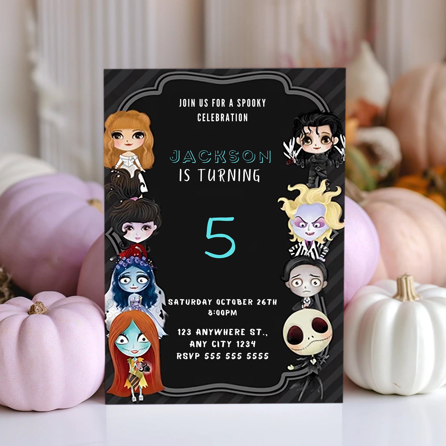 Halloween Character Friends Birthday Invitation - CreativeRino