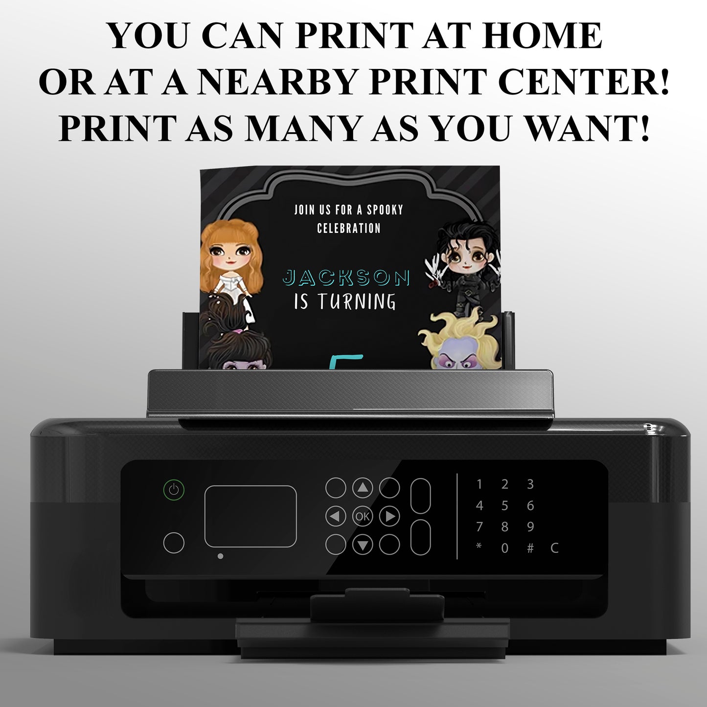 Halloween Character Friends Birthday Invitation - CreativeRino