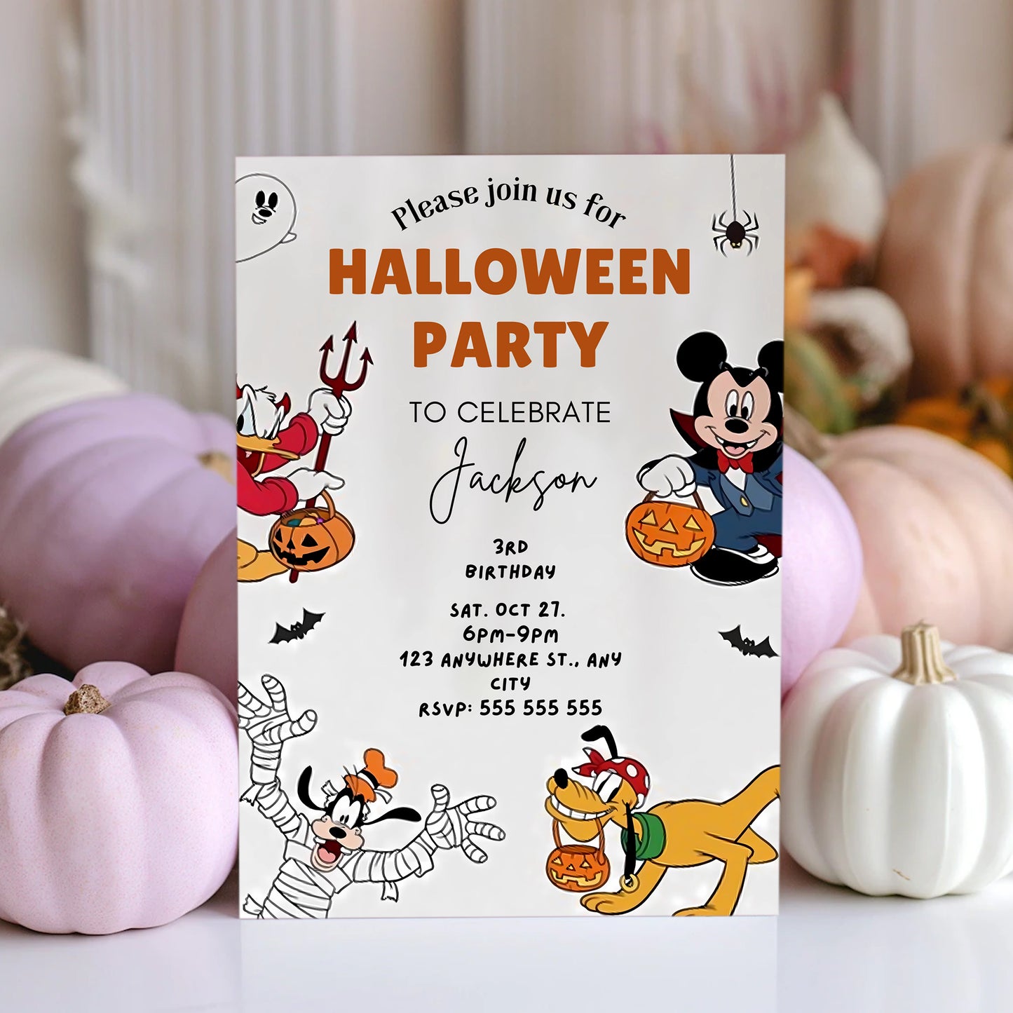 Mickey Mouse and Friends Invitation Template - CreativeRino