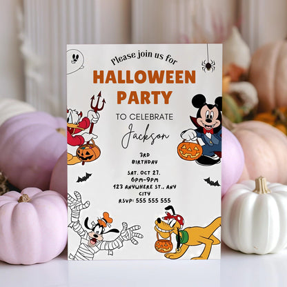 Mickey Mouse and Friends Invitation Template - CreativeRino