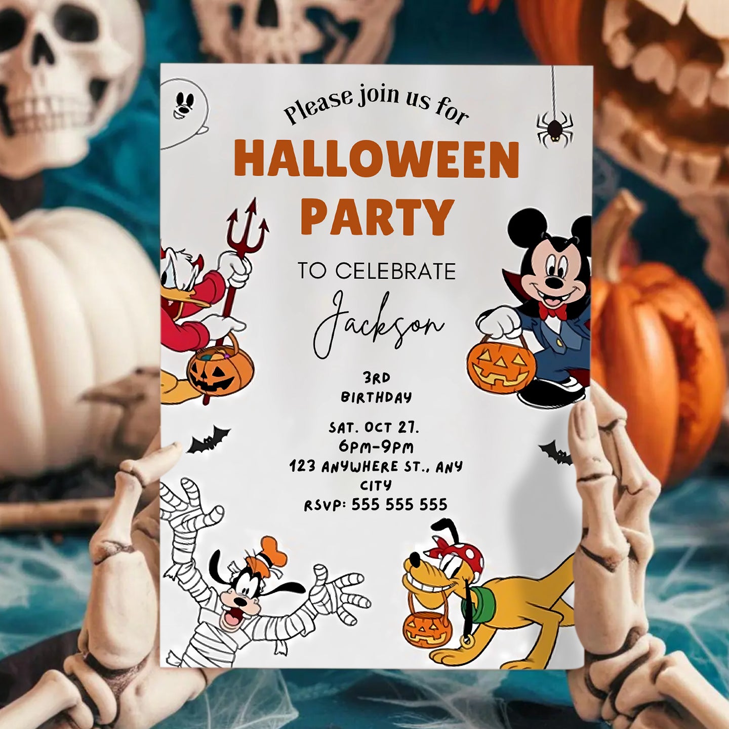 Mickey Mouse and Friends Invitation Template - CreativeRino