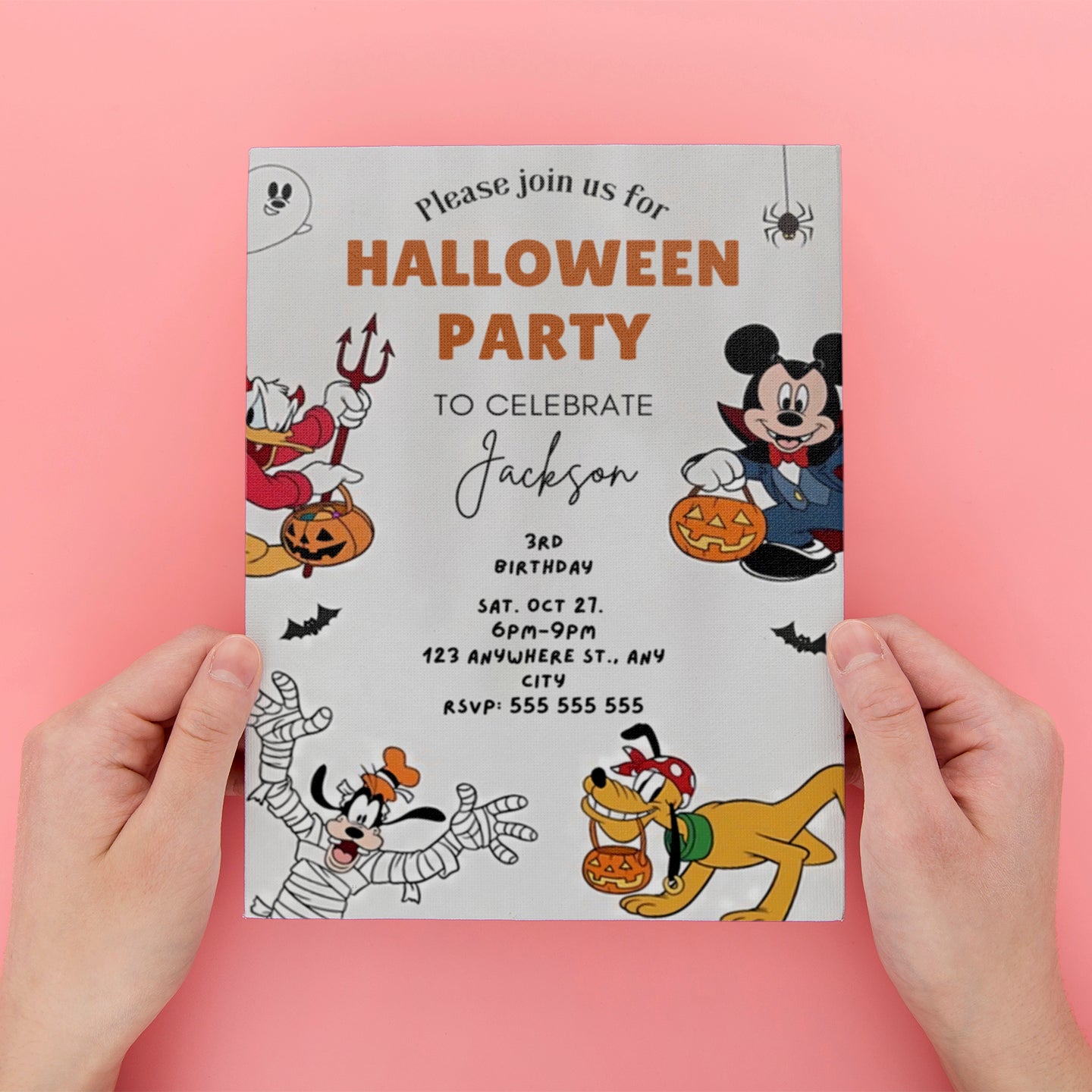Mickey Mouse and Friends Invitation Template - CreativeRino