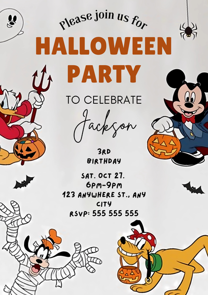 Mickey Mouse and Friends Invitation Template - CreativeRino