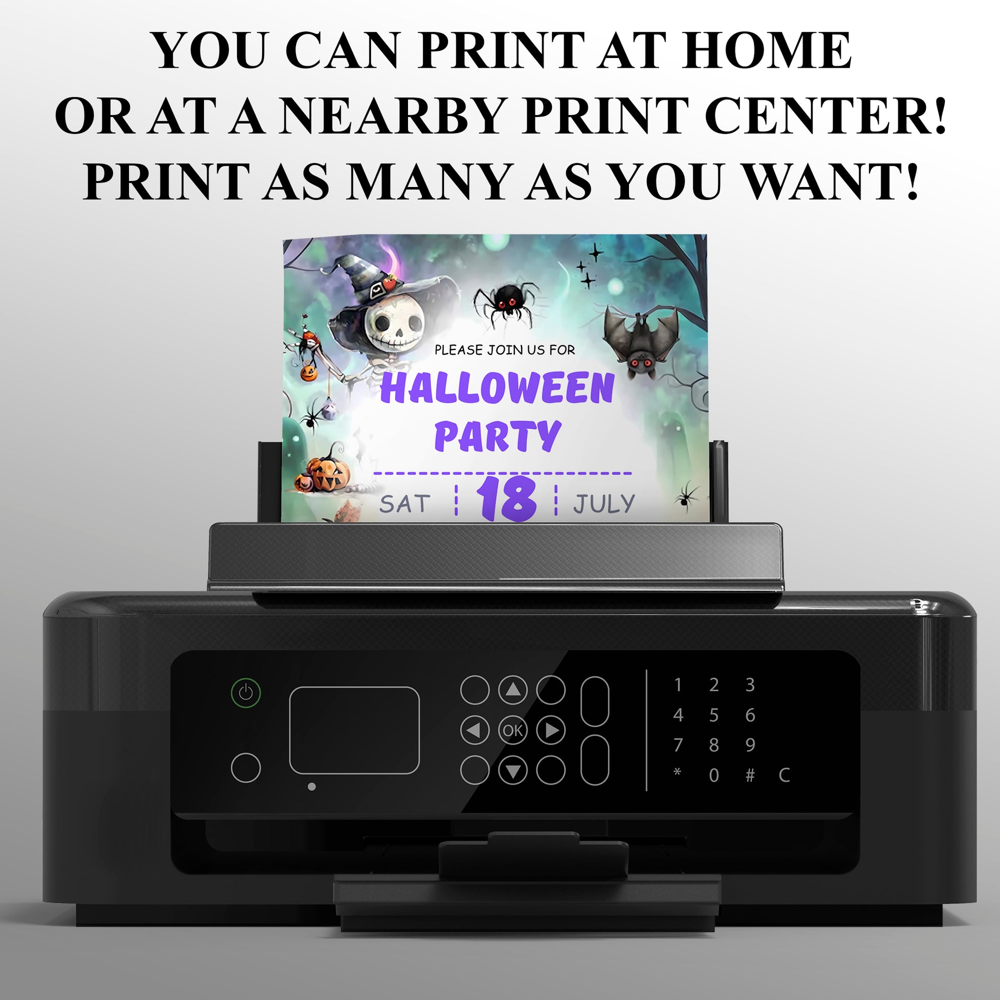 Whimsical Halloween Party Invitation - CreativeRino