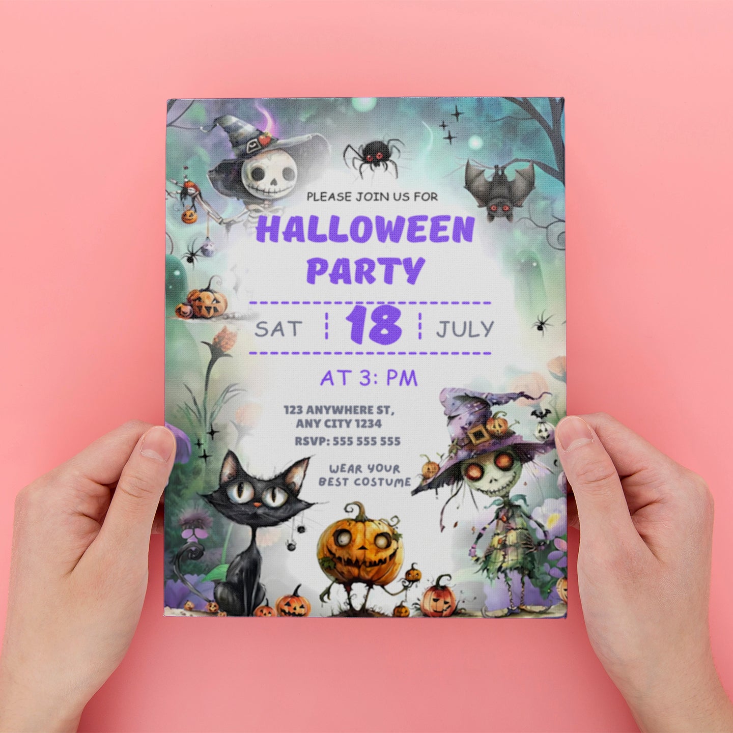 Whimsical Halloween Party Invitation - CreativeRino