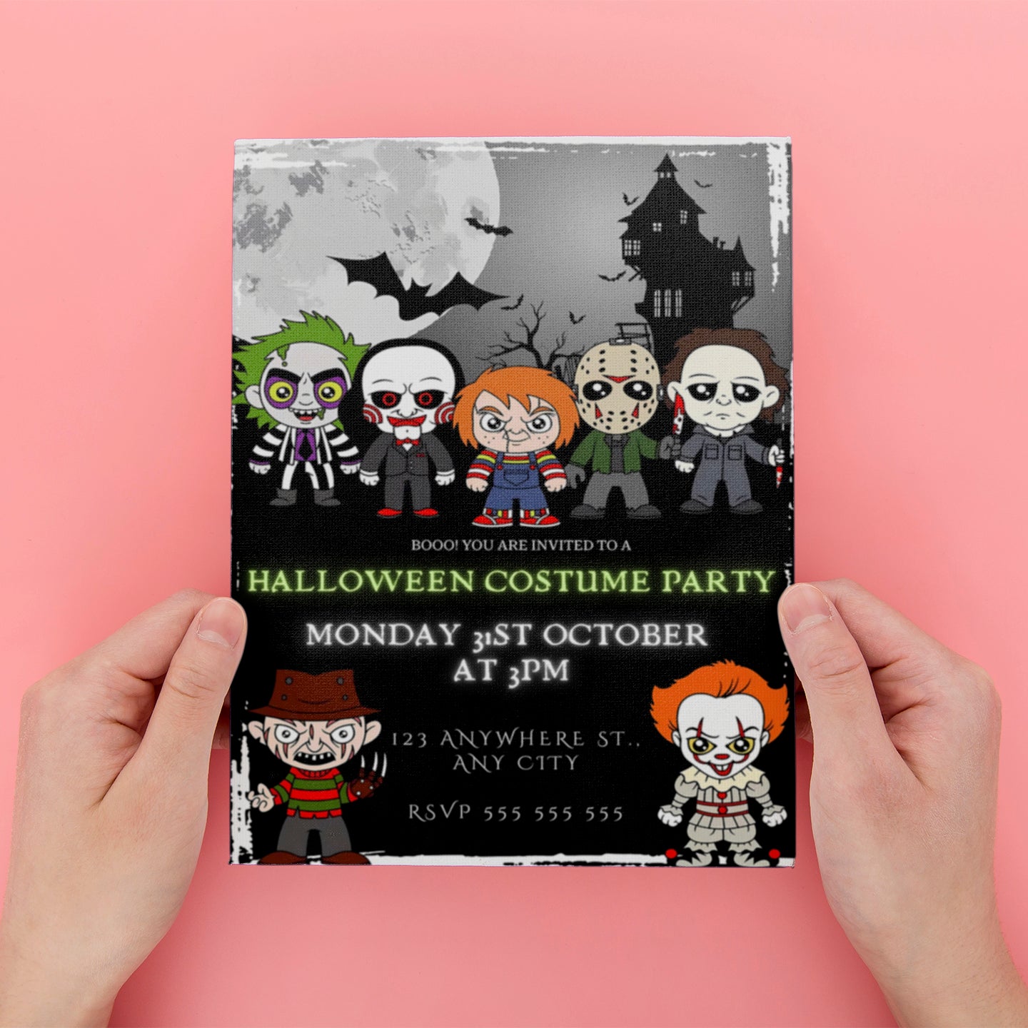 Clown Zombie Halloween Party Invitation - CreativeRino