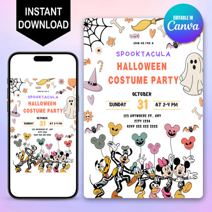 Mickey Halloween Costume Party invitation - CreativeRino