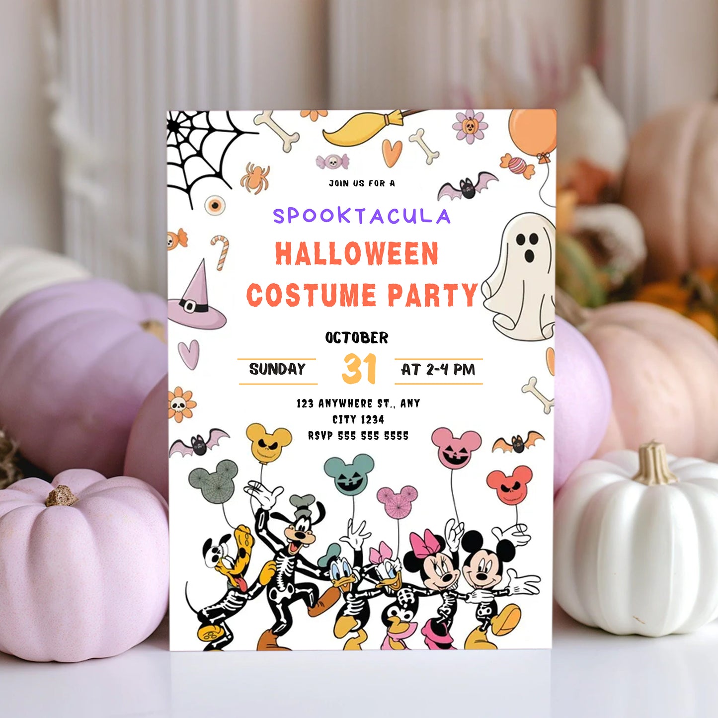 Mickey Halloween Costume Party invitation - CreativeRino
