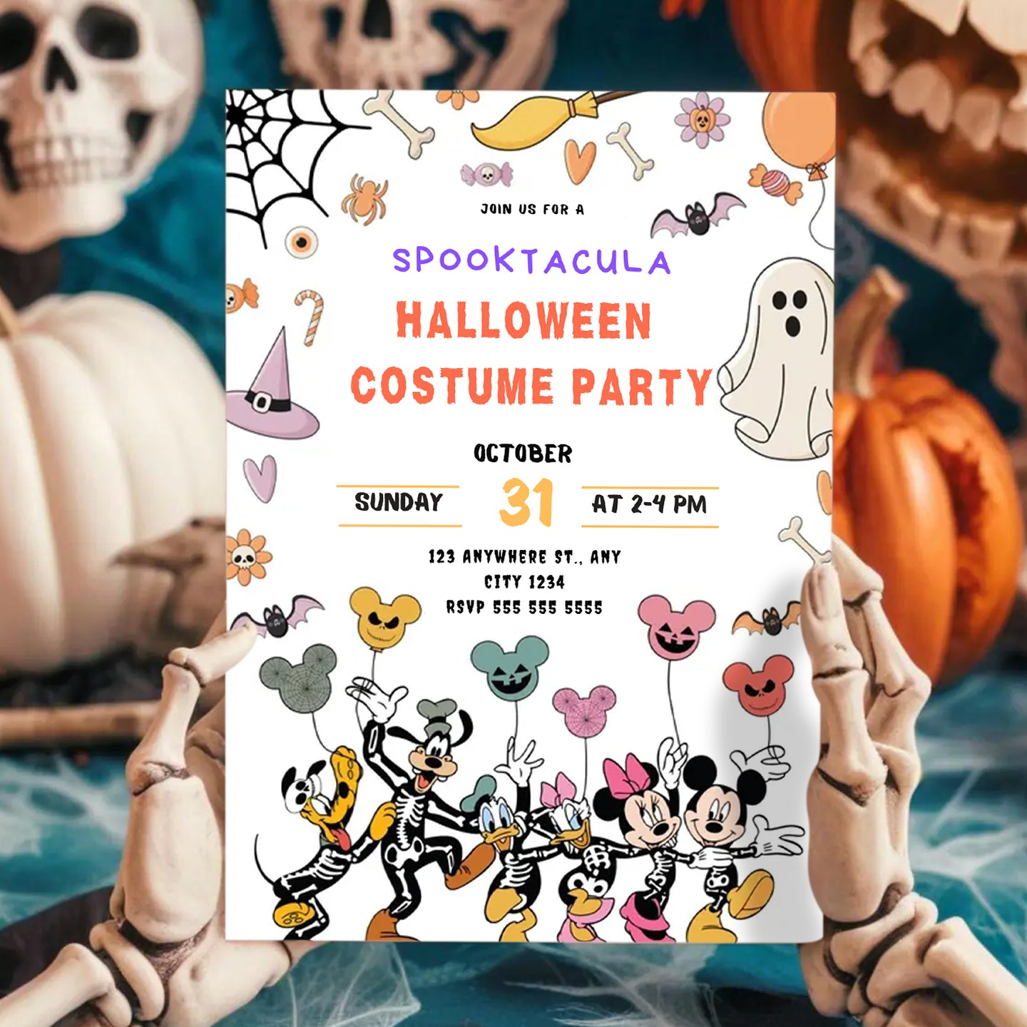 Mickey Halloween Costume Party invitation - CreativeRino