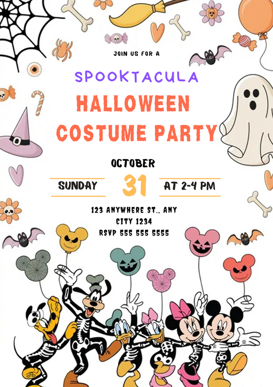 Mickey Halloween Costume Party invitation - CreativeRino