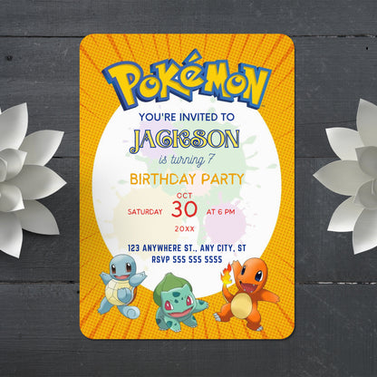 Pokemon Birthday Invitation Template - CreativeRino