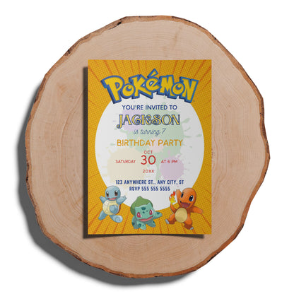 Pokemon Birthday Invitation Template - CreativeRino