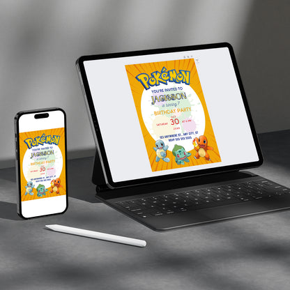 Pokemon Birthday Invitation Template - CreativeRino