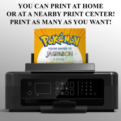 Pokemon Birthday Invitation Template - CreativeRino