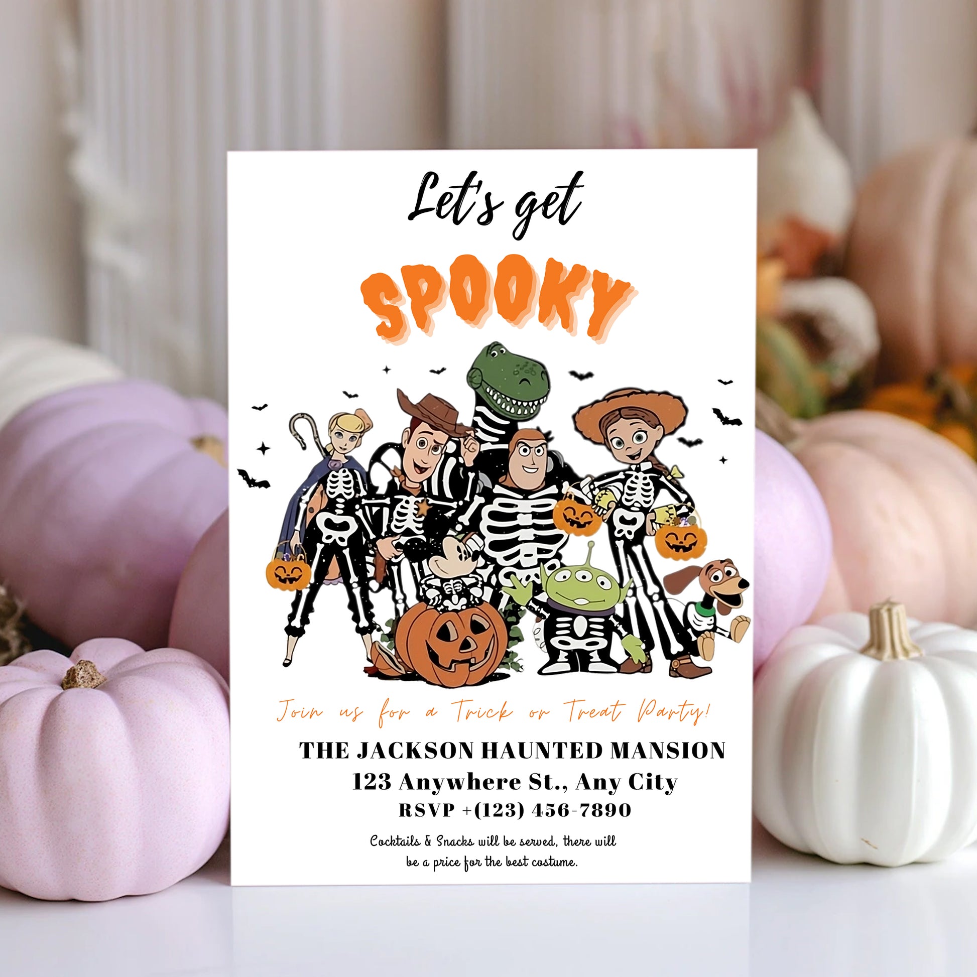Toy Story Halloween Birthday Invitation Template - CreativeRino