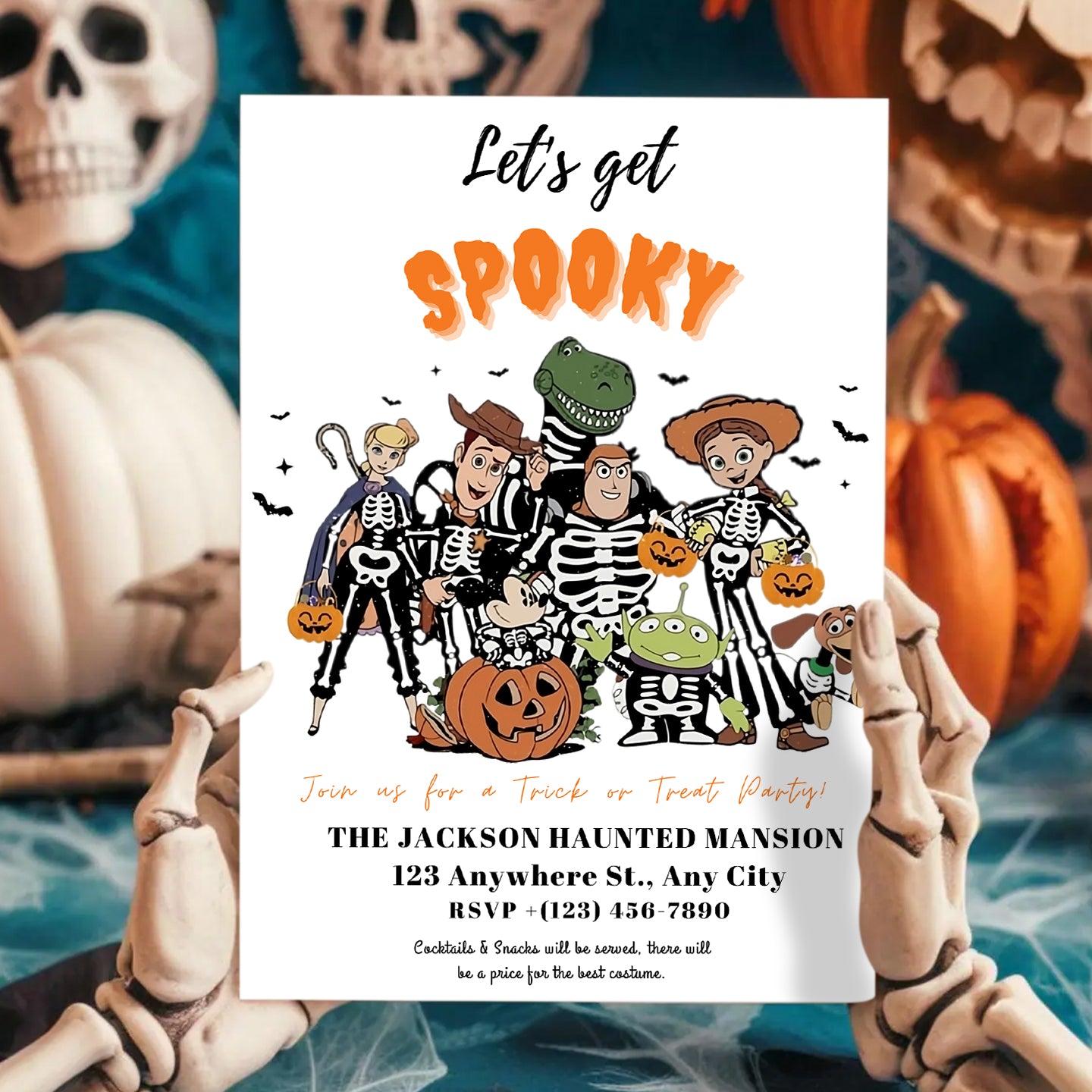 Toy Story Halloween Birthday Invitation Template - CreativeRino