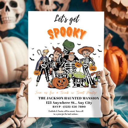Toy Story Halloween Birthday Invitation Template - CreativeRino