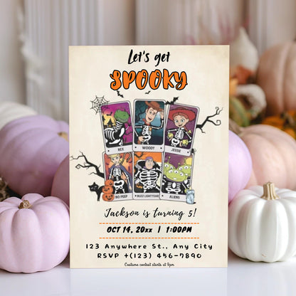 Toy Story Spooky Halloween Birthday Invitation - CreativeRino