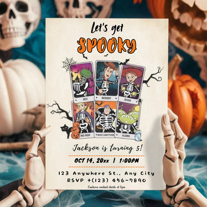 Toy Story Spooky Halloween Birthday Invitation - CreativeRino