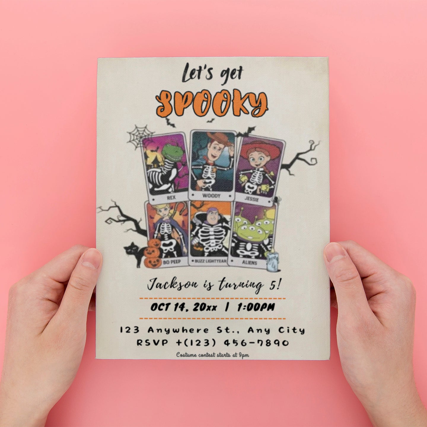 Toy Story Spooky Halloween Birthday Invitation - CreativeRino