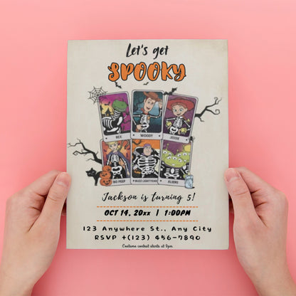 Toy Story Spooky Halloween Birthday Invitation - CreativeRino