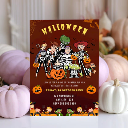 Toy Story Halloween Invitation Template - CreativeRino