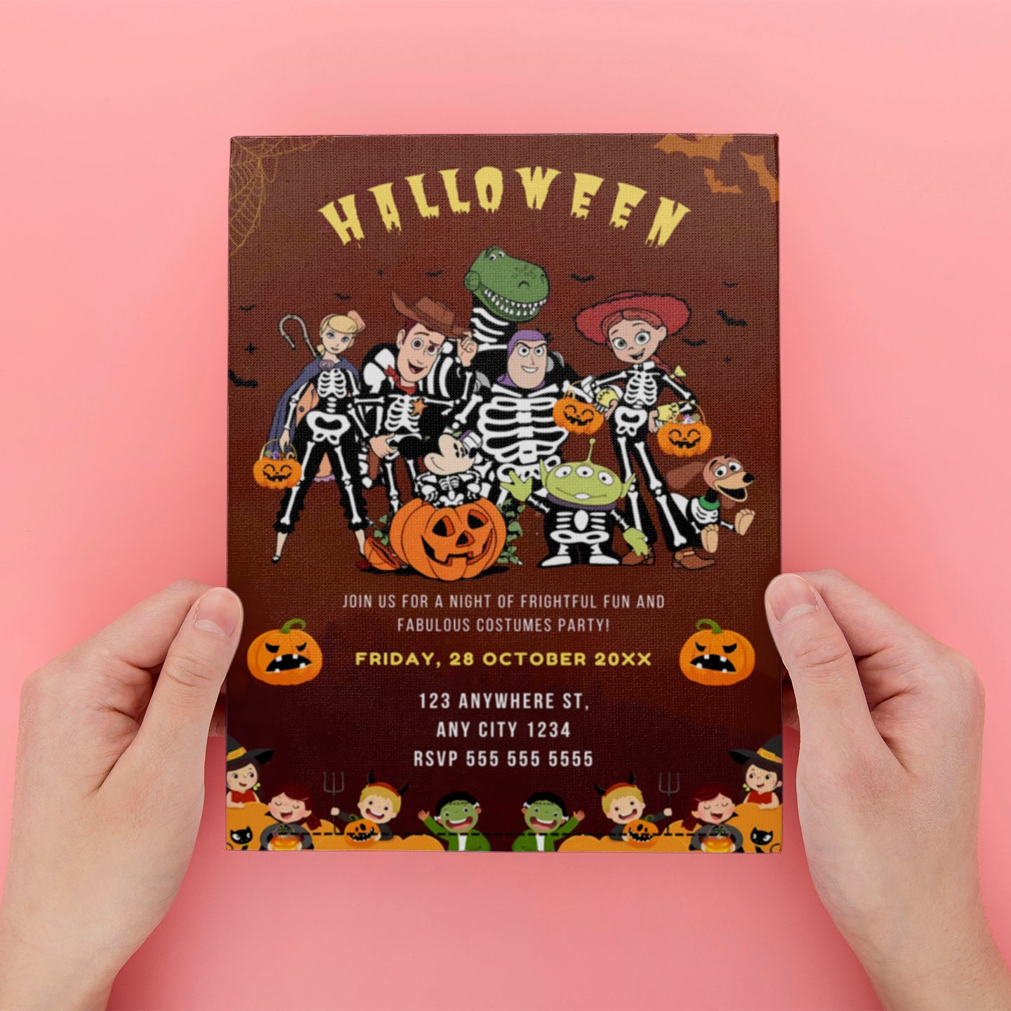 Toy Story Halloween Invitation Template - CreativeRino