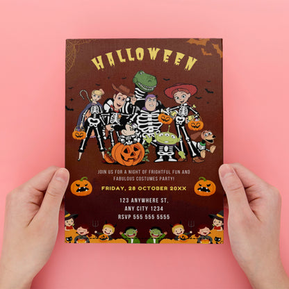 Toy Story Halloween Invitation Template - CreativeRino
