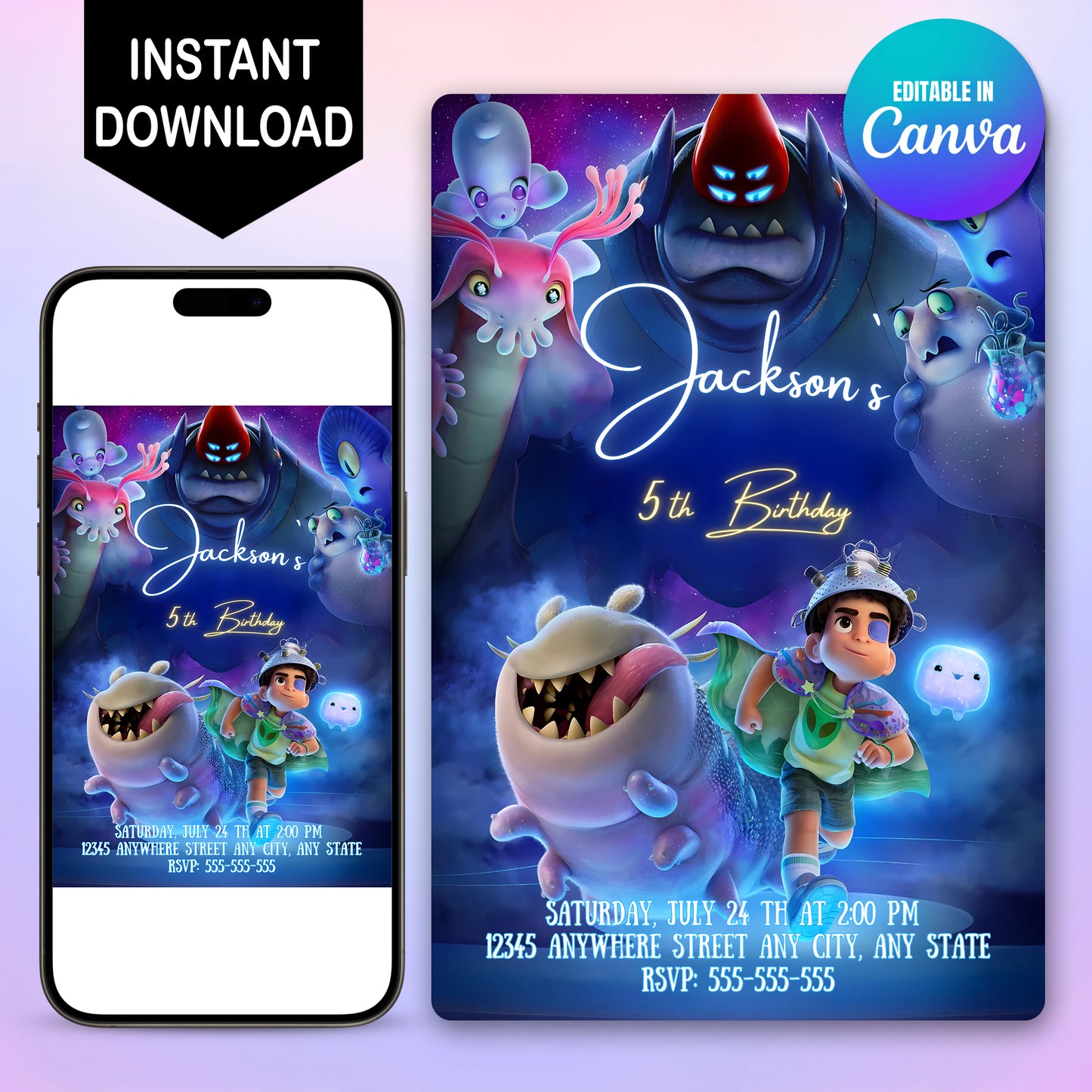 Digital Elio Birthday Invitation - CreativeRino