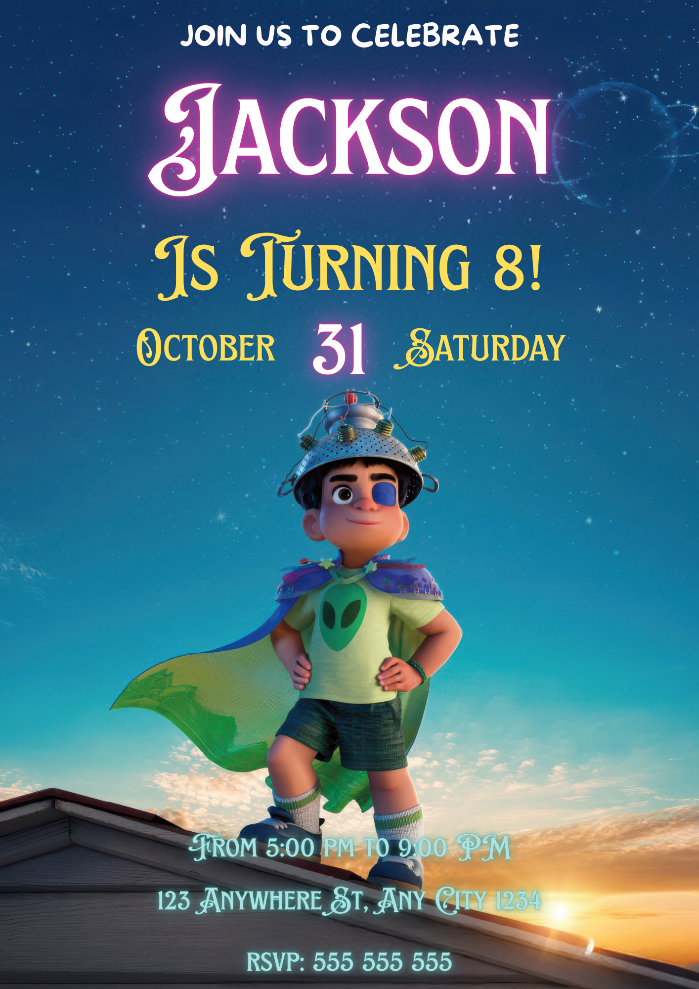 Elio Birthday Invitation - CreativeRino