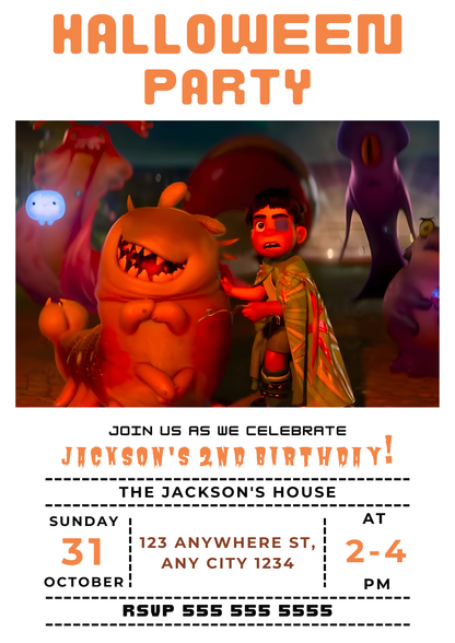Elio Halloween Party Invitation - CreativeRino