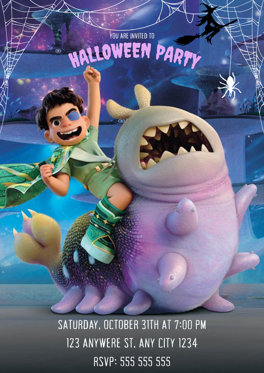 Printable Elio Halloween Party Invitation - CreativeRino