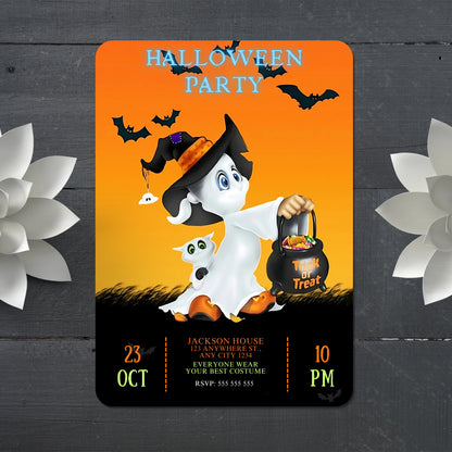 Casper Halloween Party Invitation - CreativeRino