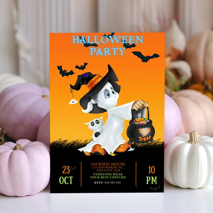 Casper Halloween Party Invitation - CreativeRino