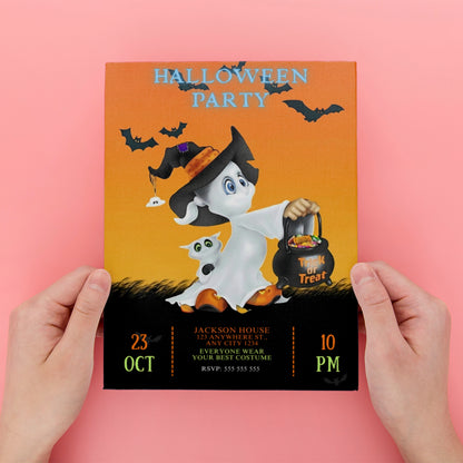 Casper Halloween Party Invitation - CreativeRino