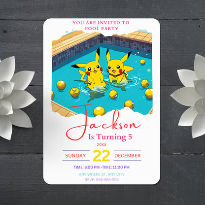 Pokemon Birthday Invitation Template - CreativeRino