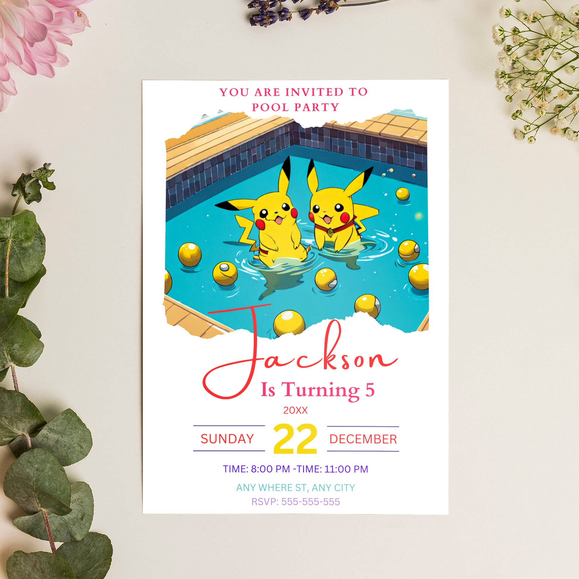 Pokemon Birthday Invitation Template - CreativeRino