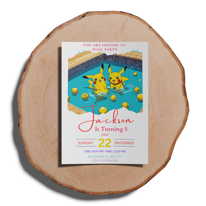 Pokemon Birthday Invitation Template - CreativeRino