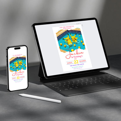 Pokemon Birthday Invitation Template - CreativeRino